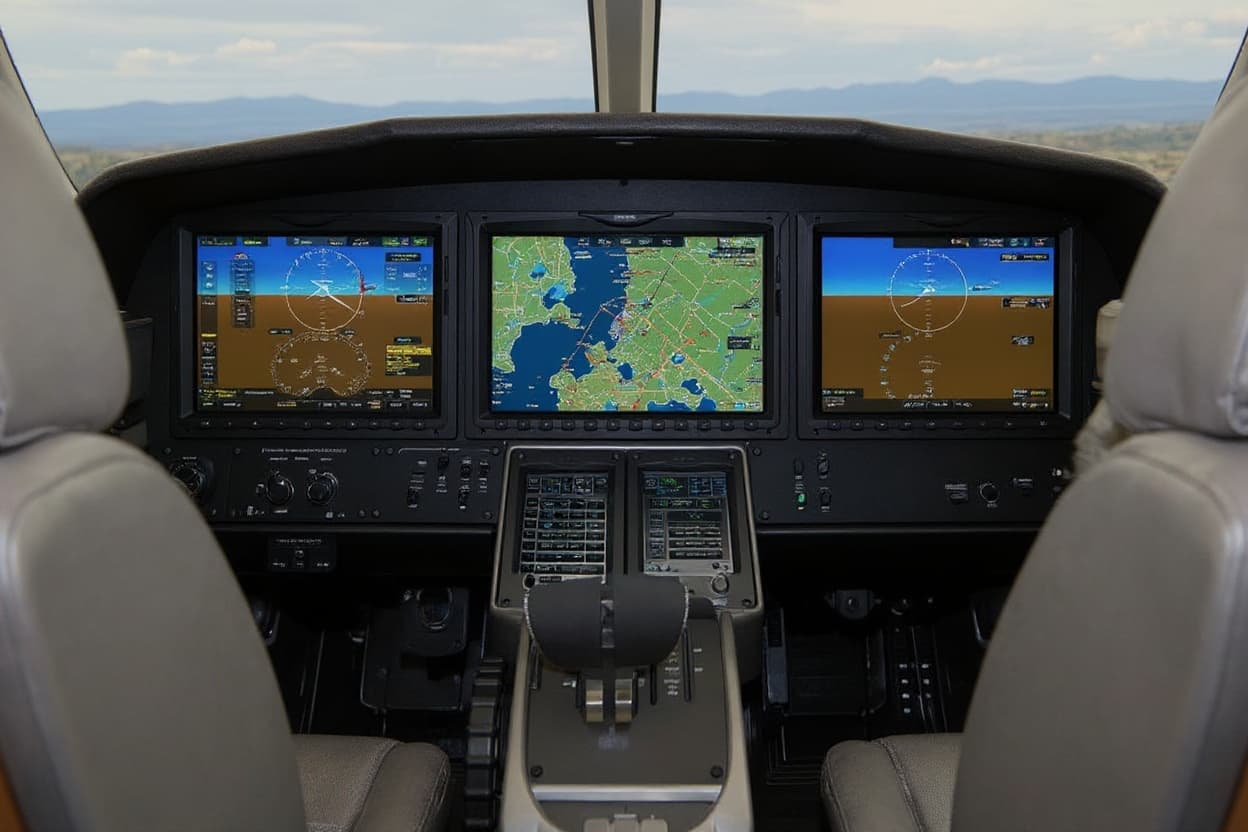 Painel de aeronave avaliado em consultoria técnica da Flap Pantaneiro