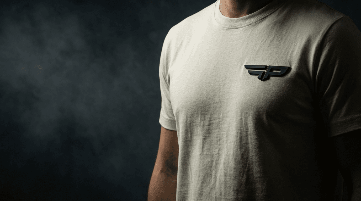 FLAP Signature Off White t-shirt with 3D rubberized FP patch