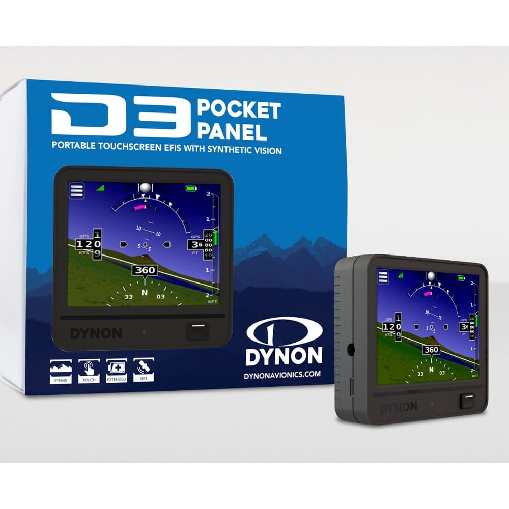 Dynon D3 Pocket Panel, vista frontal