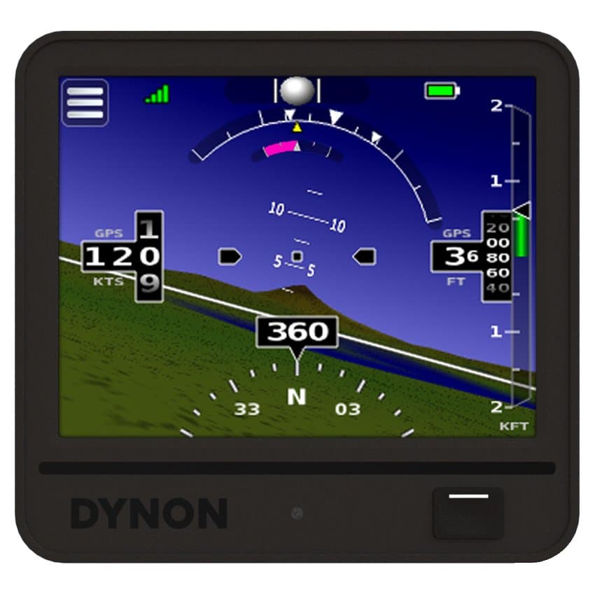Dynon D3: detalhe do display TFT