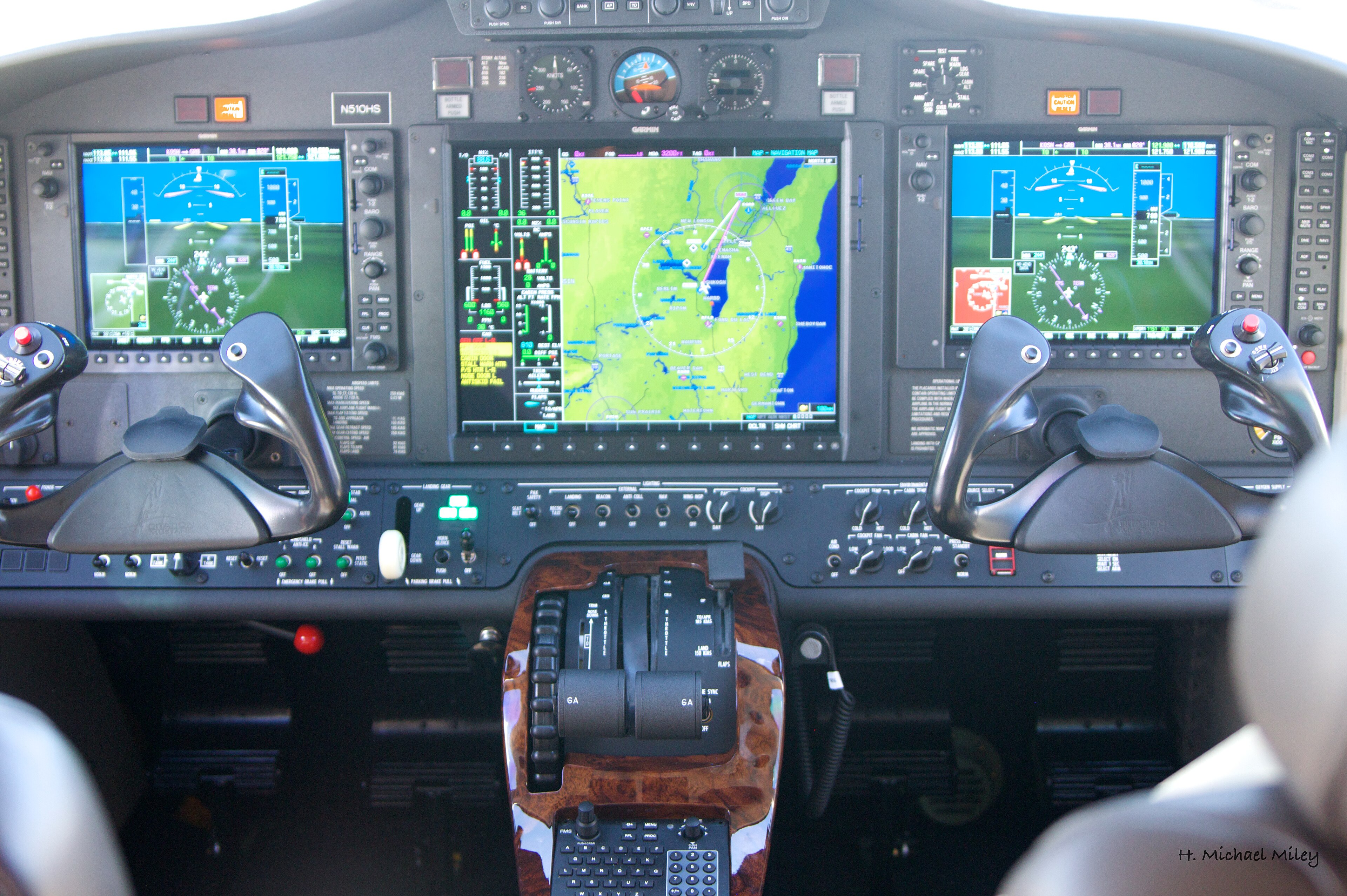 Cockpit de aeronave executiva